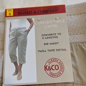 Women's Khaki Convertible Capri